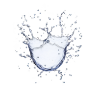 A dynamic splash of water captured mid air against transparency background, showcasing fluidity and motion of liquid. droplets are suspended, creating energetic and refreshing visual effect png