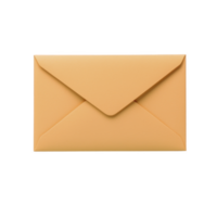 A closed beige envelope is centered against plain transparency background, showcasing its simple and classic design. envelope flap is neatly sealed, suggesting it is ready for mailing or delivery png