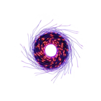 vibrant, swirling abstract design with central circular pattern, featuring bright red and purple lights creating dynamic, energetic effect. image evokes sense of motion and intensity png