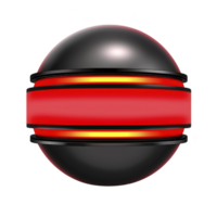 futuristic black and red sphere with glowing elements, featuring sleek design and metallic finish, evokes sense of advanced technology and innovation png