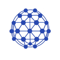 blue geometric globe design with interconnected nodes and lines symbolizes global connectivity and network systems. pattern suggests digital or technological theme, emphasizing communication png