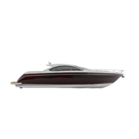 sleek, modern luxury yacht with streamlined design and elegant curves, perfect for cruising. vessel features glossy finish and spacious deck, ideal for leisure and relaxation png