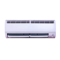 white wall mounted air conditioner with sleek design is shown against plain background, highlighting its modern and efficient cooling features png