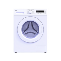 modern front loading washing machine with sleek design and digital controls, perfect for efficient laundry care. appliance features large circular door and user friendly interface png