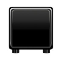 sleek black toaster with modern design, featuring minimalist and compact shape, perfect for contemporary kitchens. glossy finish adds touch of elegance png