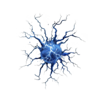 vibrant blue energy sphere crackles with electric tendrils, creating dynamic and powerful visual effect. glowing orb appears to pulse with energy, evoking sense of movement and intensity png