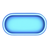 glowing blue neon oval shape with futuristic design, perfect for digital interfaces or modern graphic projects. vibrant light effect creates striking visual impact png