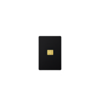 black SIM card with visible gold chip is isolated on transparency background, highlighting its compact and essential design for mobile connectivity png