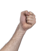 clenched fist with determined expression, symbolizing strength and unity, is shown against plain background. image captures essence of power and solidarity png