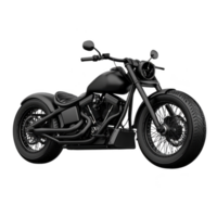 sleek black motorcycle with minimalist design, featuring low seat and wide tires, exudes sense of power and freedom. matte finish adds modern touch to its classic style png