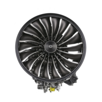large jet engine fan with multiple blades is shown in detailed view, highlighting its intricate design and engineering. image captures complexity and precision of modern aviation technology png