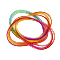 vibrant, colorful abstract design featuring intertwined loops in shades of red, orange, yellow, green, and blue, creating dynamic and energetic visual effect png