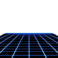 futuristic grid pattern with glowing blue lines creates digital, sci fi atmosphere. perspective suggests depth and space, evoking sense of technology and innovation png