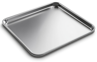 a Stainless steel rectangular baking pan png