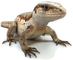 Close-up view of a lizard with intricate patterns. png
