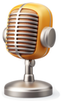 Retro microphone with vintage design, a classic sound. png