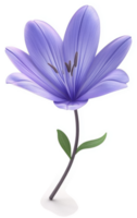 Single, delicate, light purple lily blossom. png