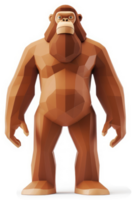 Geometric representation of a large primate figure. png