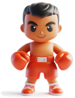 Cartoon boxer character, ready to rumble. png