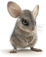 Gray mouselet, charming and alert, posing for a close-up. png