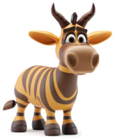 Cartoon zebra-like creature with expressive features. png