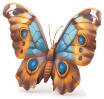 Colorful butterfly with intricate wing patterns. png