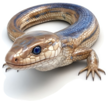 Circular skink with captivating coloration, displayed in a studio setting. png