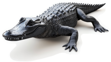 Dark Alligator In Profile View. png