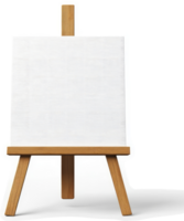 Empty easel displaying a blank canvas. png