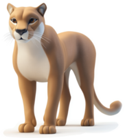 Full view of a stylized cougar. png