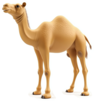 Smiling camel in profile view, standing tall. png