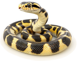 venenoso serpente enrolado, exibindo intrincado padronizar. png