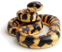 venenoso serpente enrolado, exibindo intrincado padrões. png