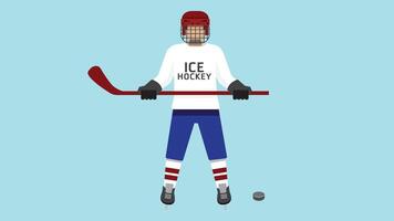 illustration of an ice hockey player in action, equipped with a stick and protective gear, showcasing athleticism and intensity in the fast-paced sport vector