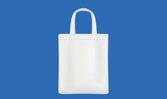 Flat design illustration of a shopping bag mockup, isolated on a clean background, showcasing a blank canvas for custom branding, perfect for retail, fashion, and promotional designs. vector