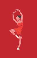ballet dancer gracefully performing, capturing elegance, movement, and artistic expression in a minimal style vector