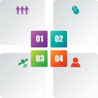 illustration of an infographic featuring tabs and titles, arranged for easy data presentation with a clean and modern layout vector