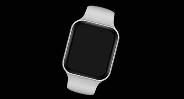 Stylized illustration of a smart watch with solid background vector