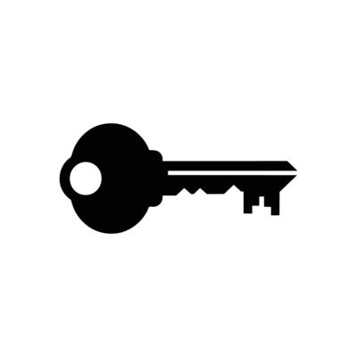 House key icon symbol silhouette isolated