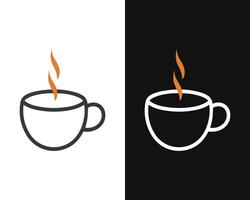 Flat Coffee Cup Icon Ideal for Logos, Menus, and UI Design vector