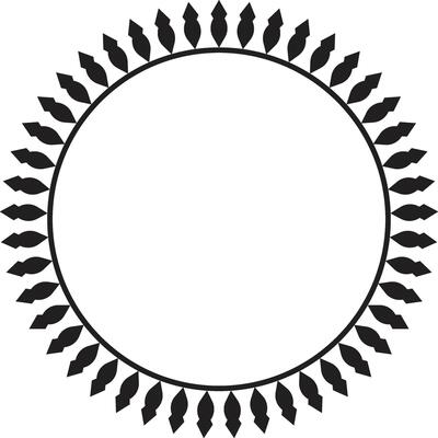 Creative Wreath with Abstract Leaf Pattern