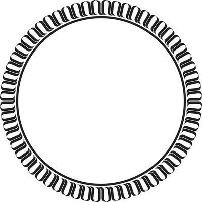 Classic Crest Ornament with Braided Border