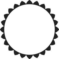 Abstract Wavy Frame with Concentric Pattern vector