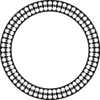 Clean round loop border in simple artistic linework. vector