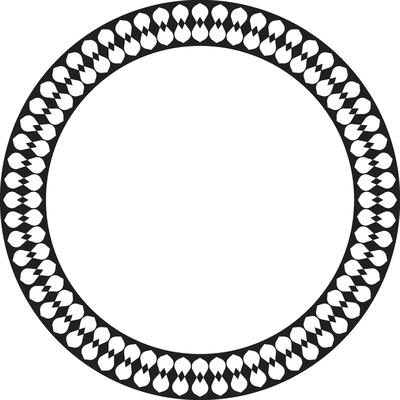 Clean round loop border in simple artistic linework.