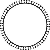 Black and White Frame with Ethnic Rope Twists vector