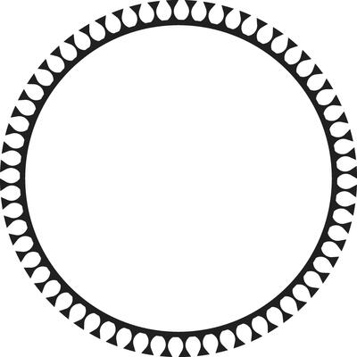 Black and White Frame with Ethnic Rope Twists