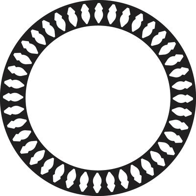 Vintage Round Seal with Decorative Nautical Lines