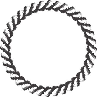Ethnic Mandala Element with Braided Frame Design