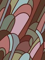 Nature inspired seamless pattern with arched shapes in forest and earth tones vector